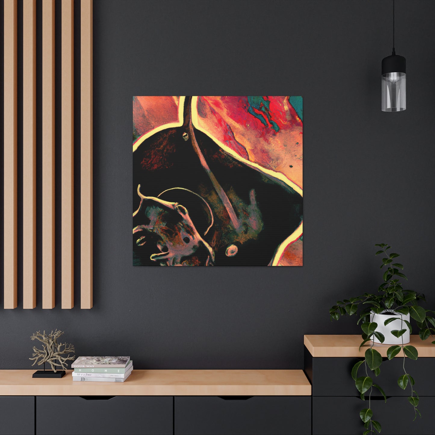 "Surreal Stingray Slumber" - Canvas