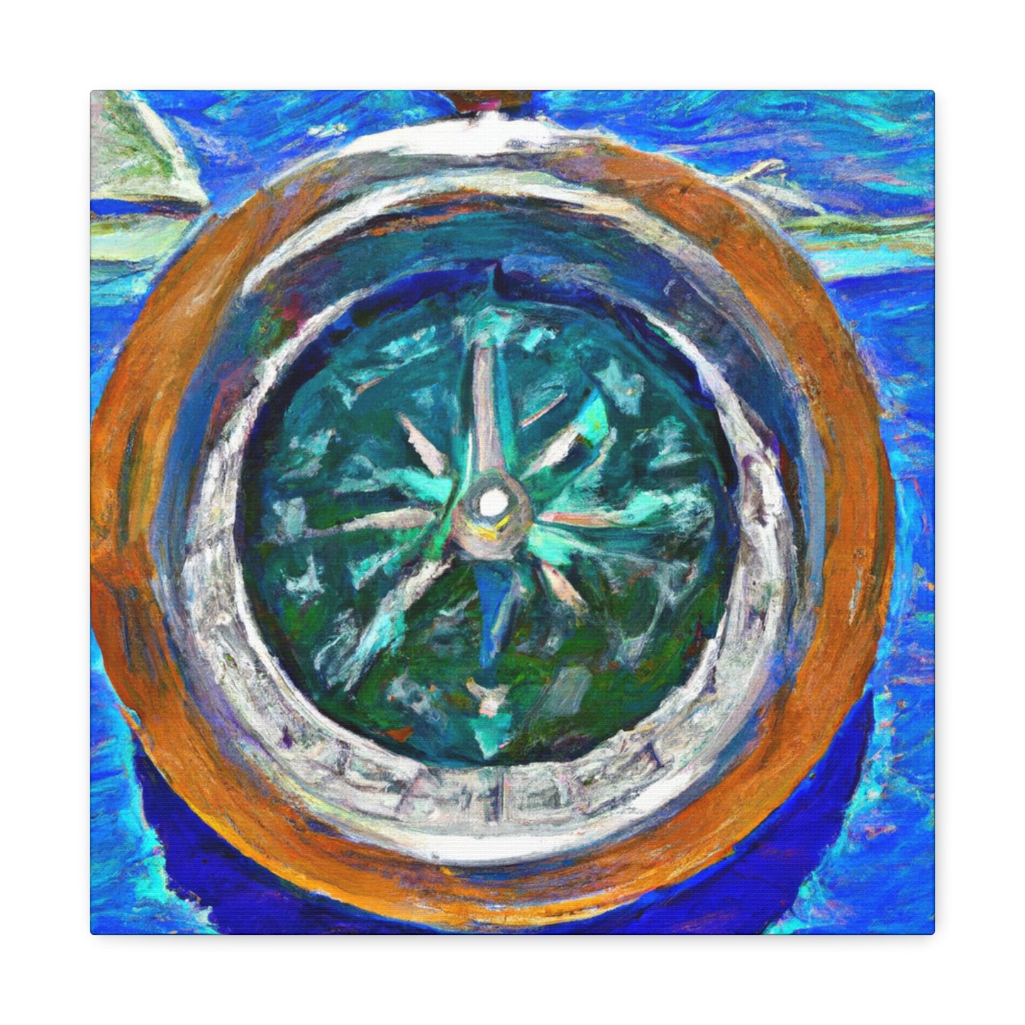 "Compass and Impressionism" - Canvas