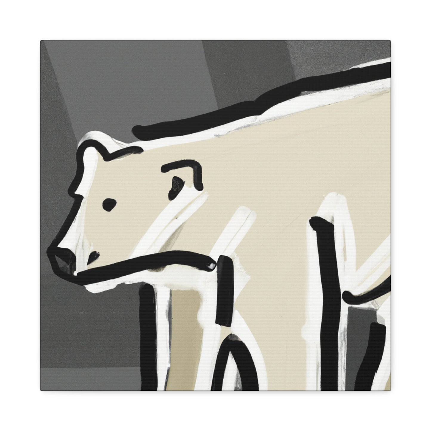 Polar Bear Reflection visual - Canvas