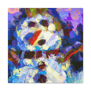 Snowman in Wintertime - Canvas