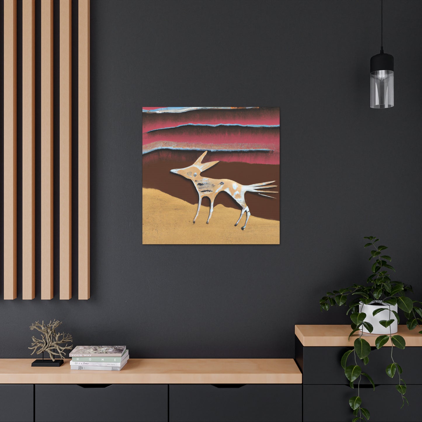 "Coyote in Minimalism" - Canvas