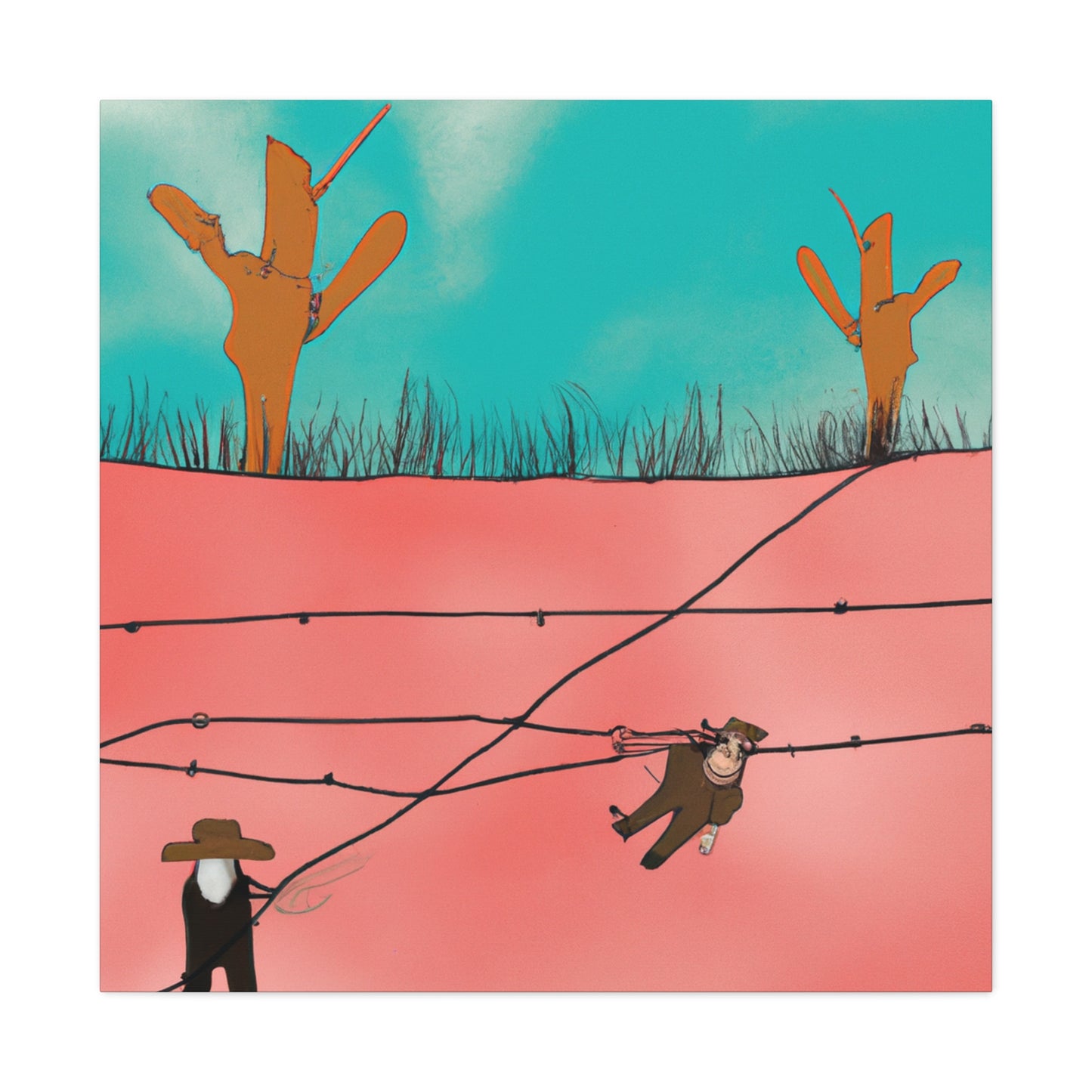 "Barbed Wire Freedom" - Canvas