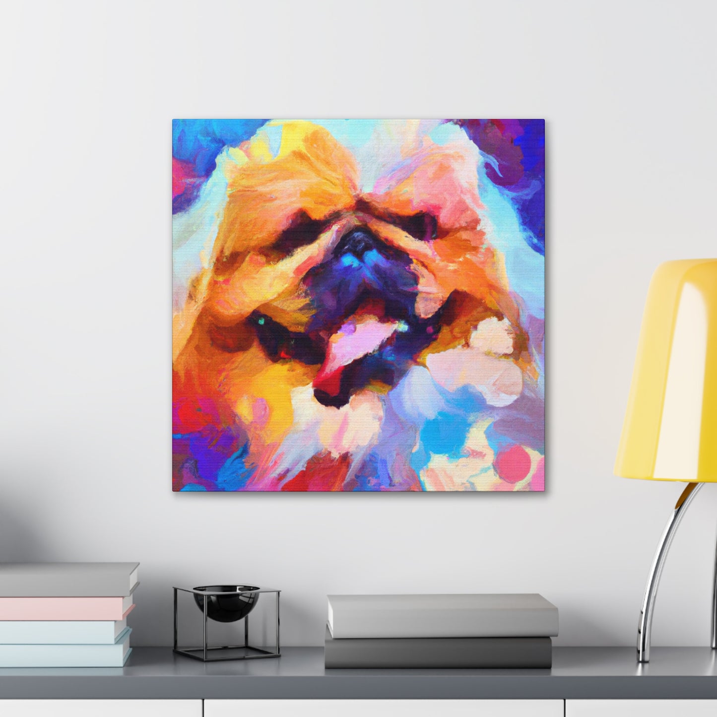 "Pekingese Playful Pose" - Canvas