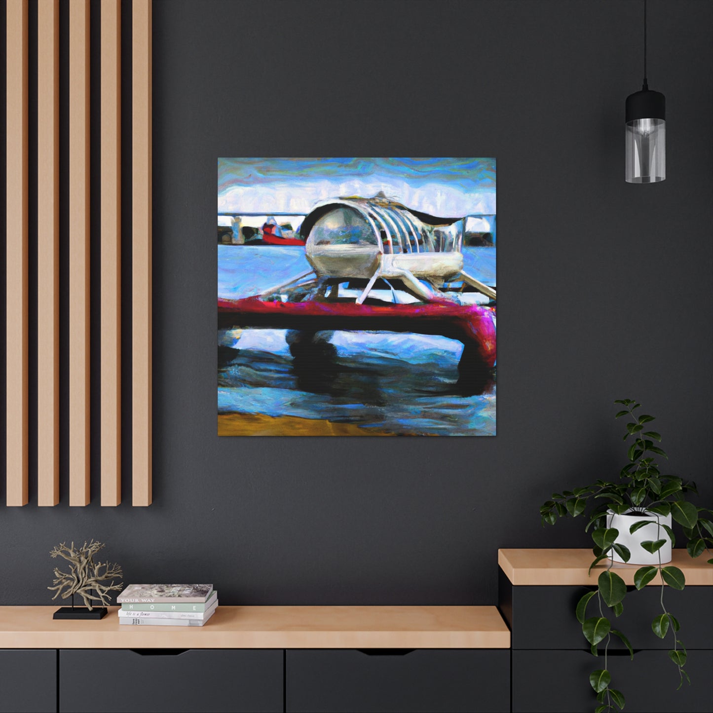 "Pontoon Boat Mirages" - Canvas