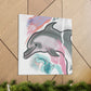 Dolphin Dance Abstraction - Canvas