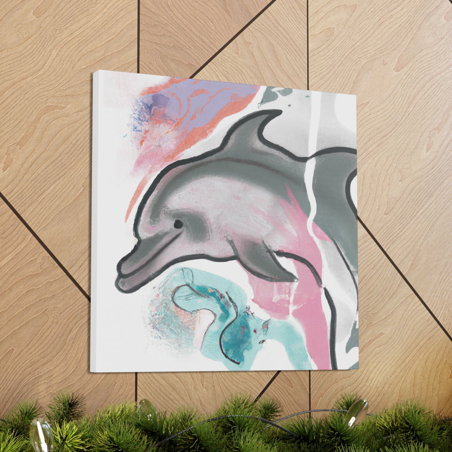 Dolphin Dance Abstraction - Canvas