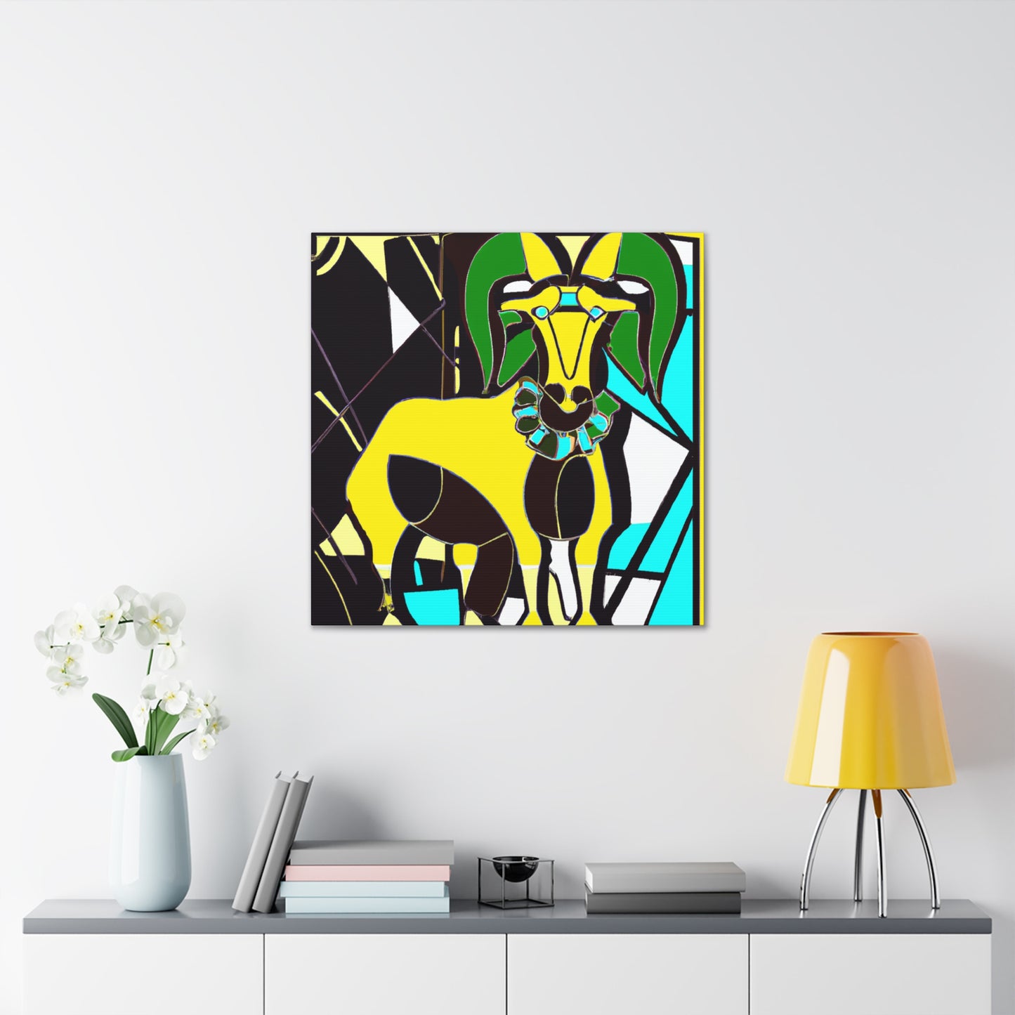 "Sheep in Art Nouveau" - Canvas