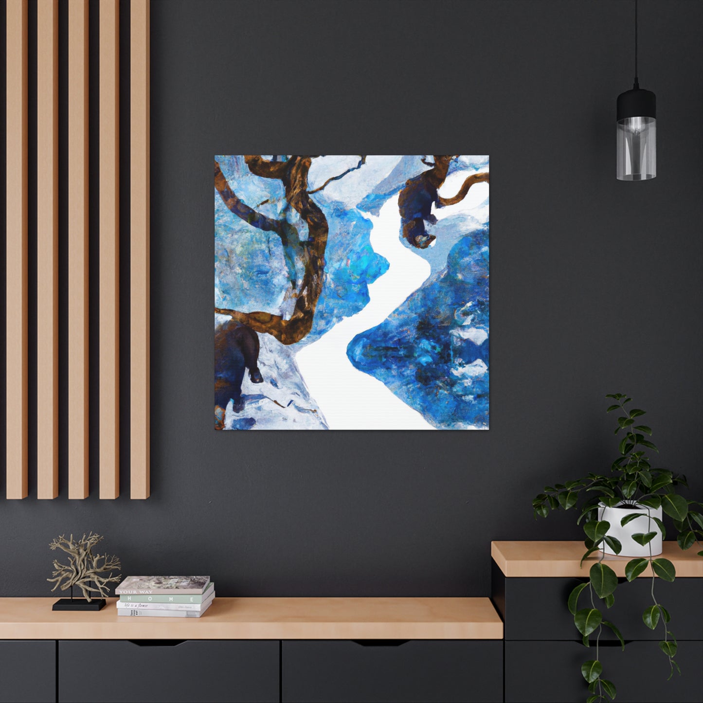 Otter Under Moonlight - Canvas