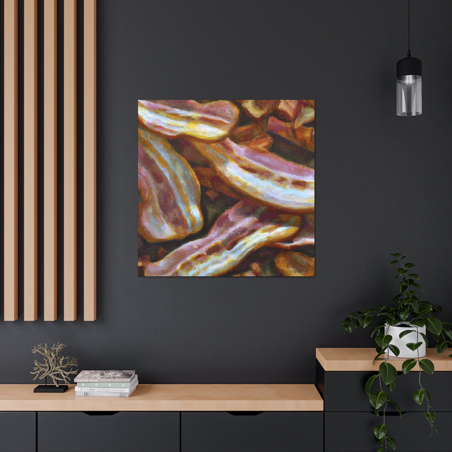 "Sizzling Bacon Realism" - Canvas