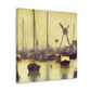 "Harbor at Sunrise Scene" - Canvas