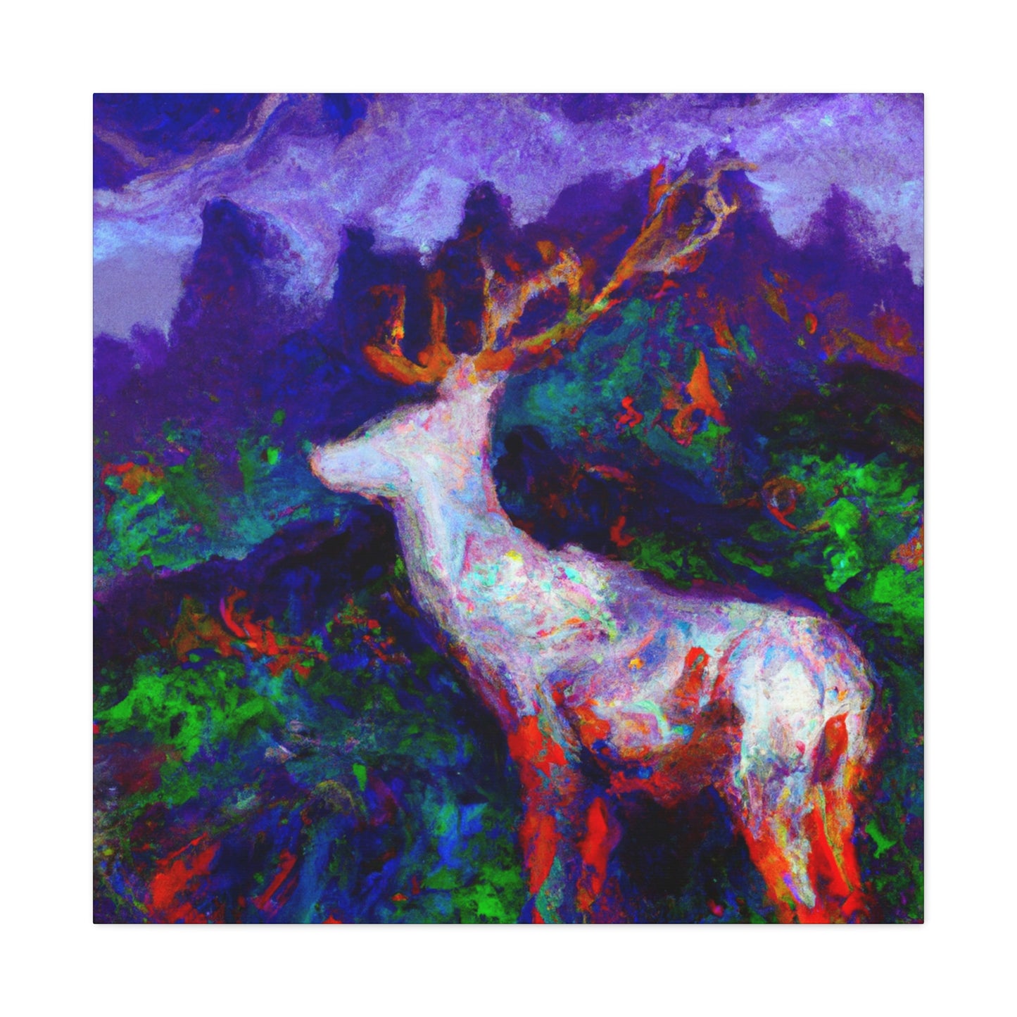 "Deer in the Forest" - Canvas