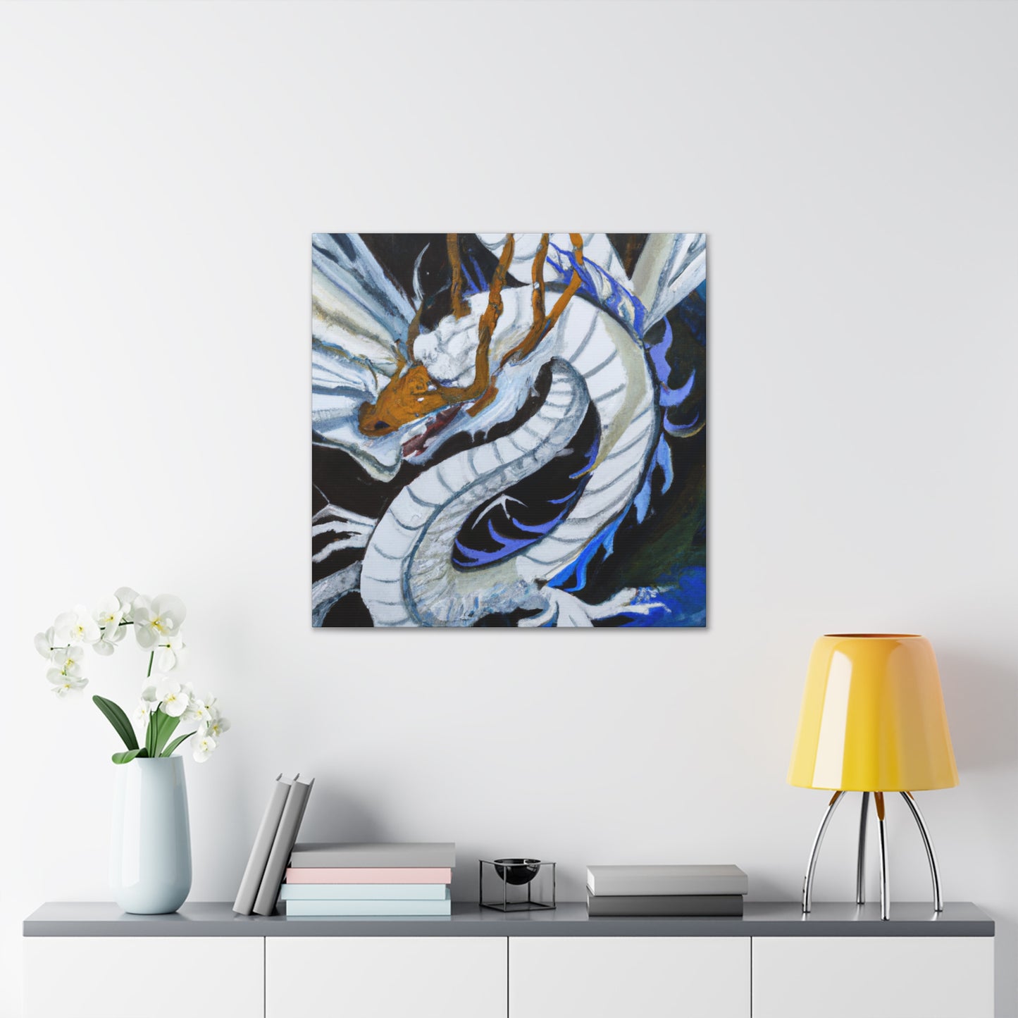 "Dragon's Fiery Reign" - Canvas