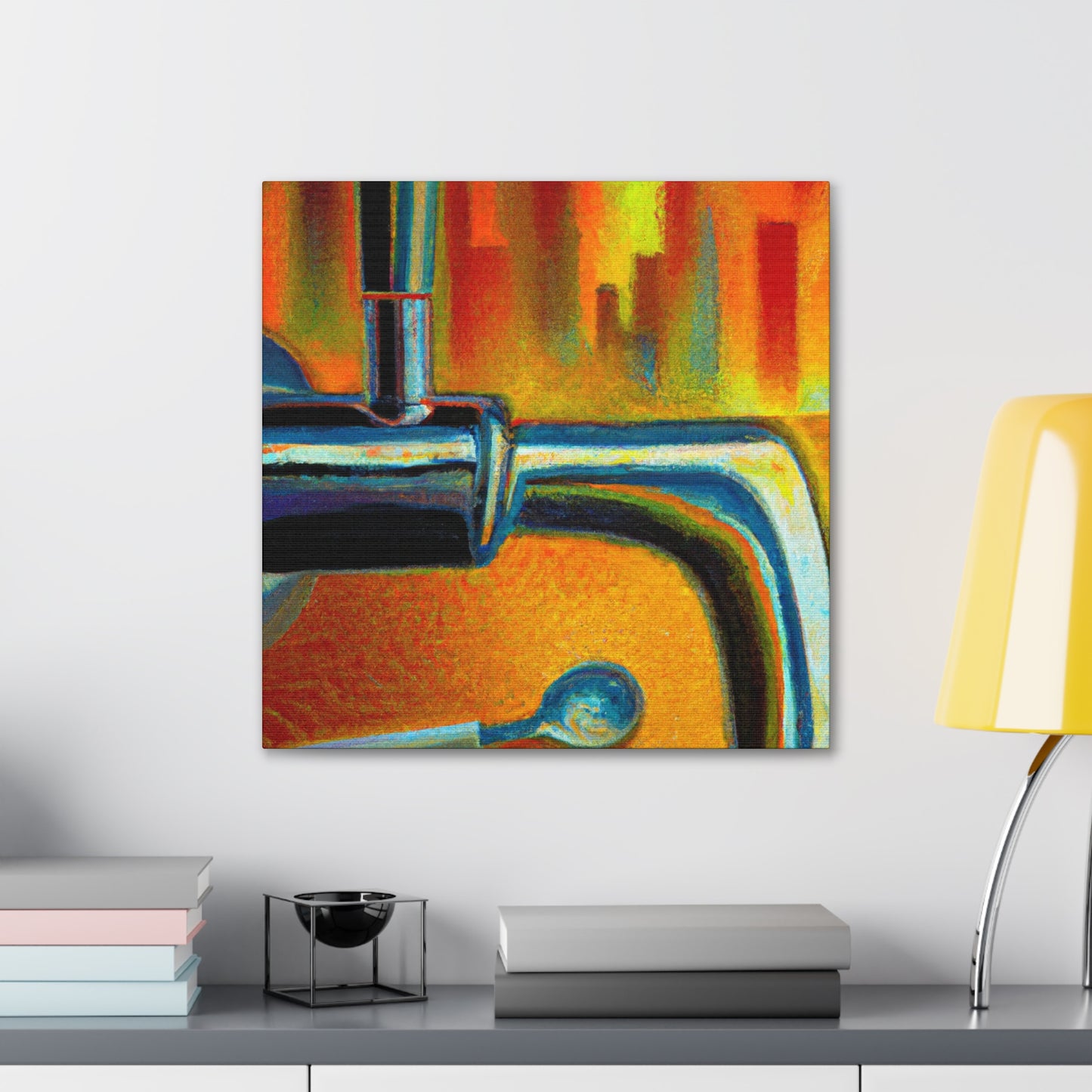 "Bar Tap Landscape Scene" - Canvas