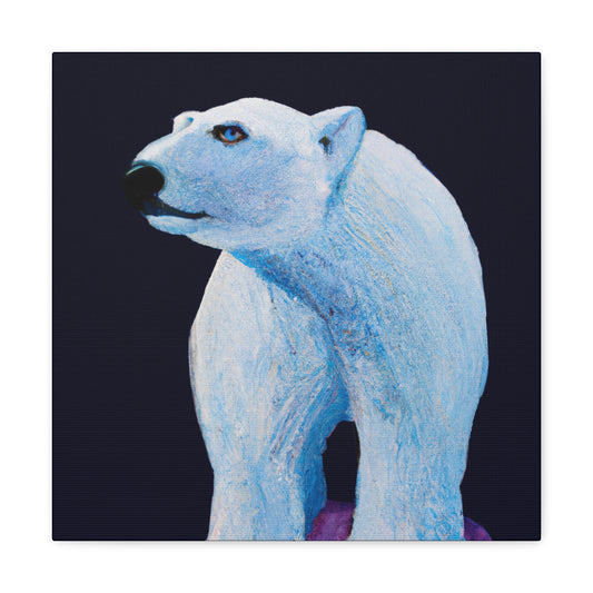 "Polar Bear in Snow" - Canvas