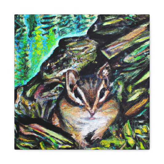 Chipmunk in Impressionism - Canvas