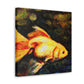 "Gilded Goldfish Glowing". - Canvas