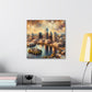 "Cityscape Dreams Unveiled" - Canvas