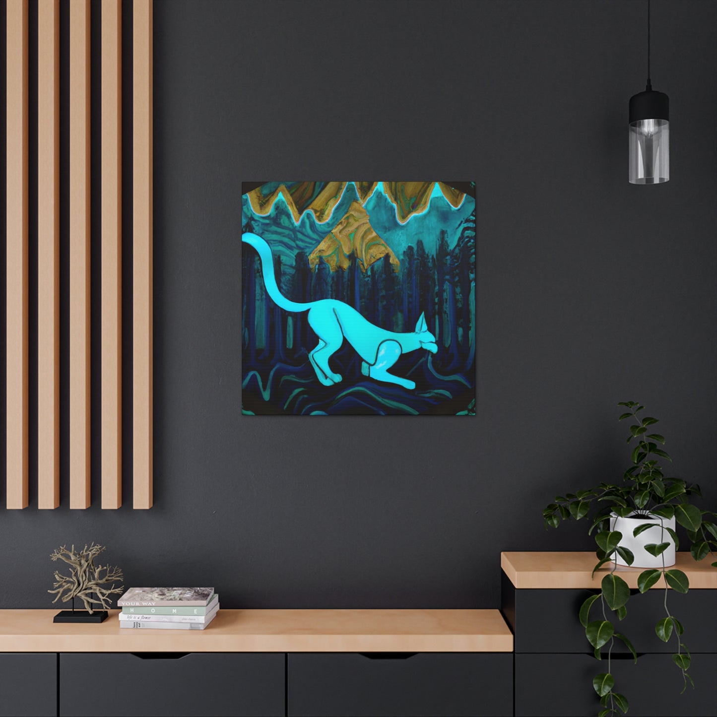 Cougar in Motion Art - Canvas