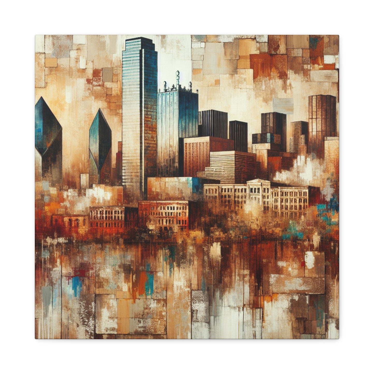 "Vibrant Urban Texan Impression" - Canvas