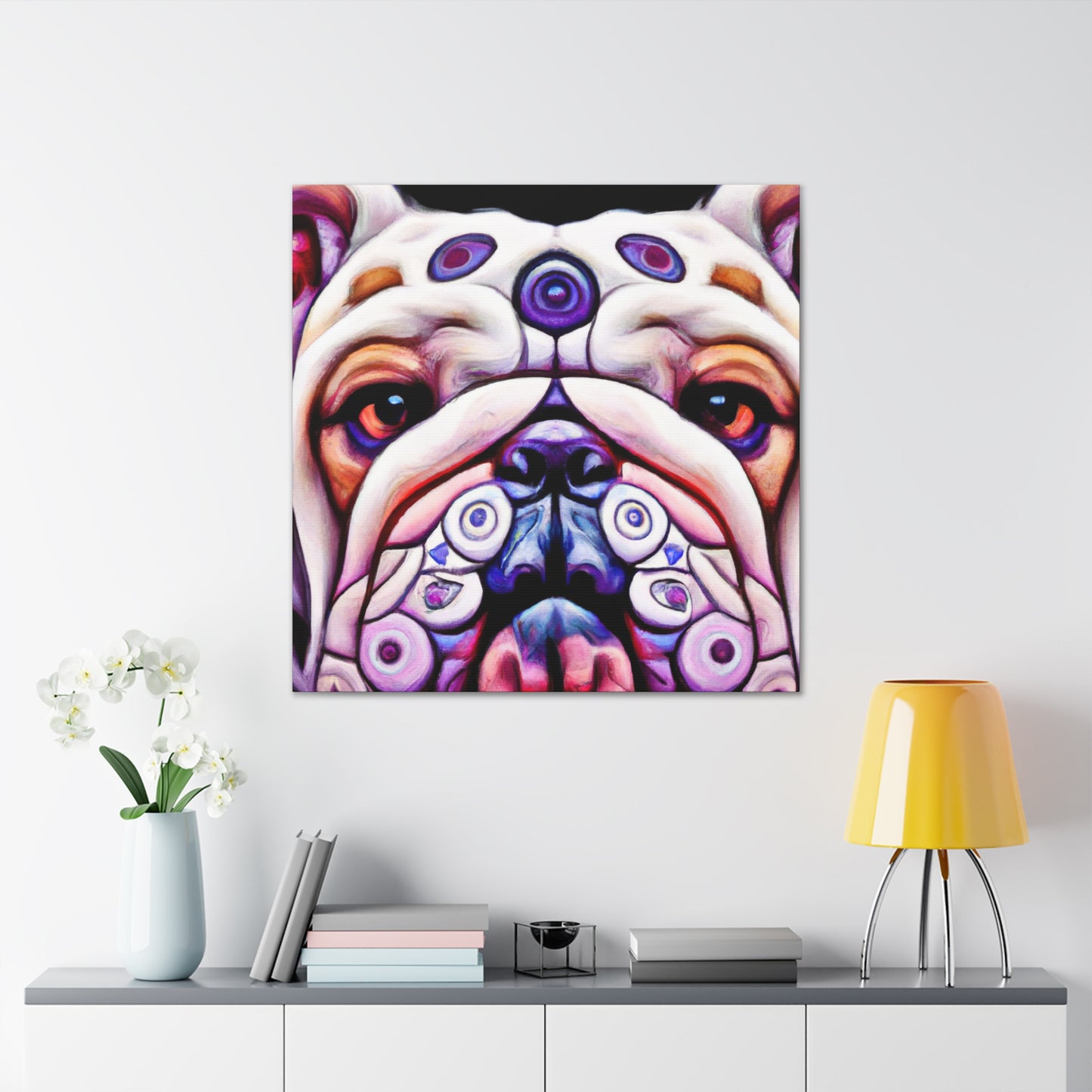 Proud Bulldog Painting - Canvas