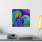 "Lovebirds in Fauvist Hues" - Canvas