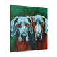 "Weimaraner in Moonlight" - Canvas