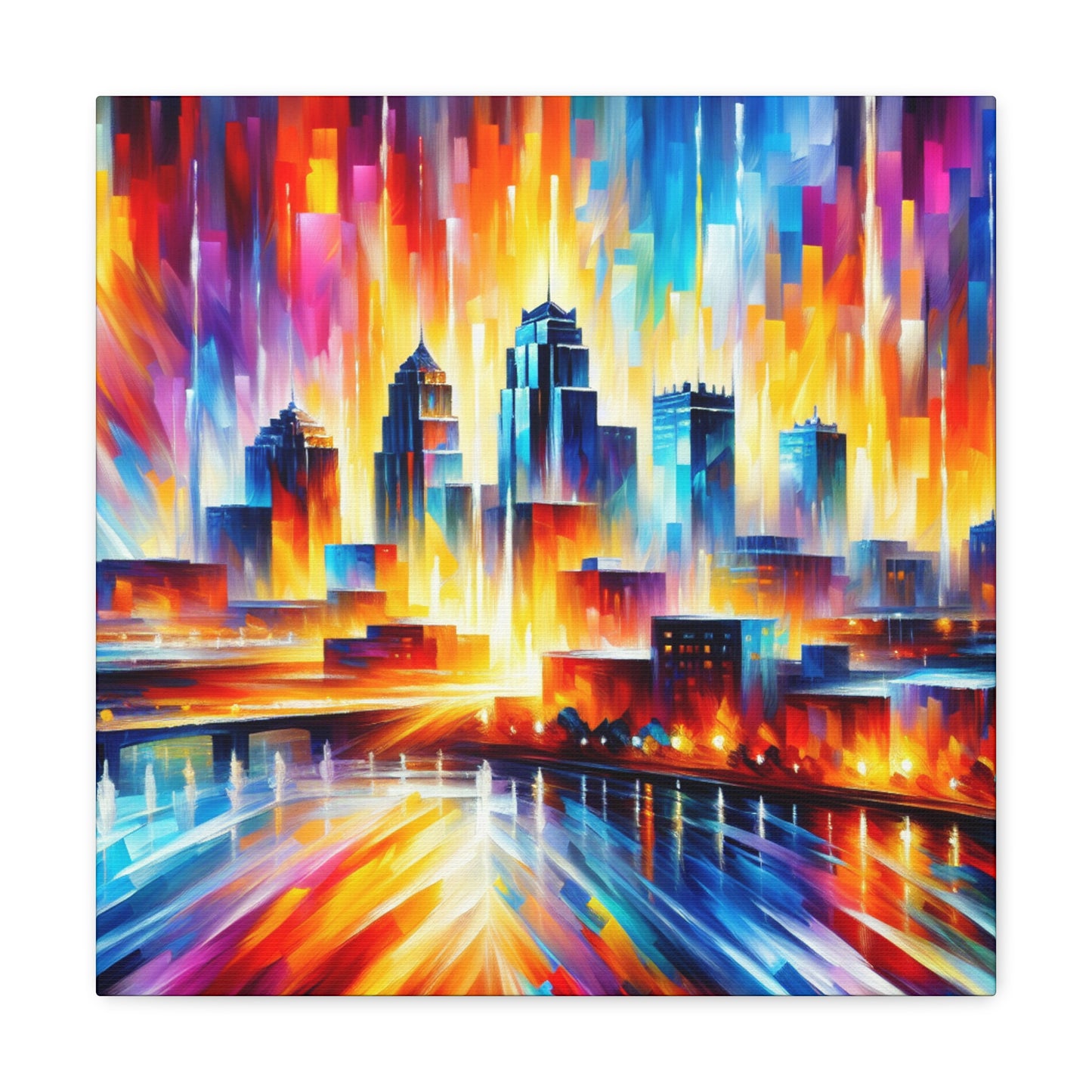 "Vibrant Urban Reverie" - Canvas