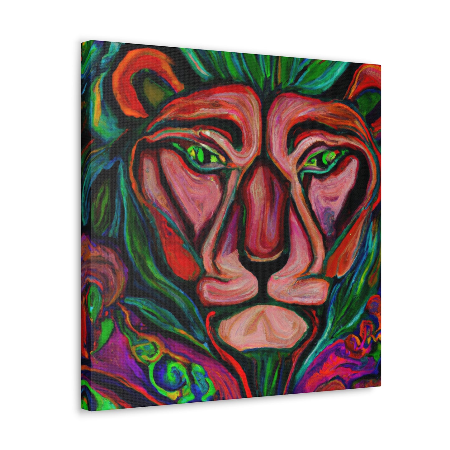 "Lion in Art Nouveau" - Canvas