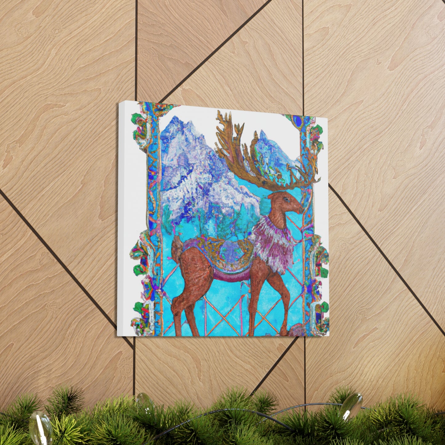 Deer in Moonlight Glow - Canvas