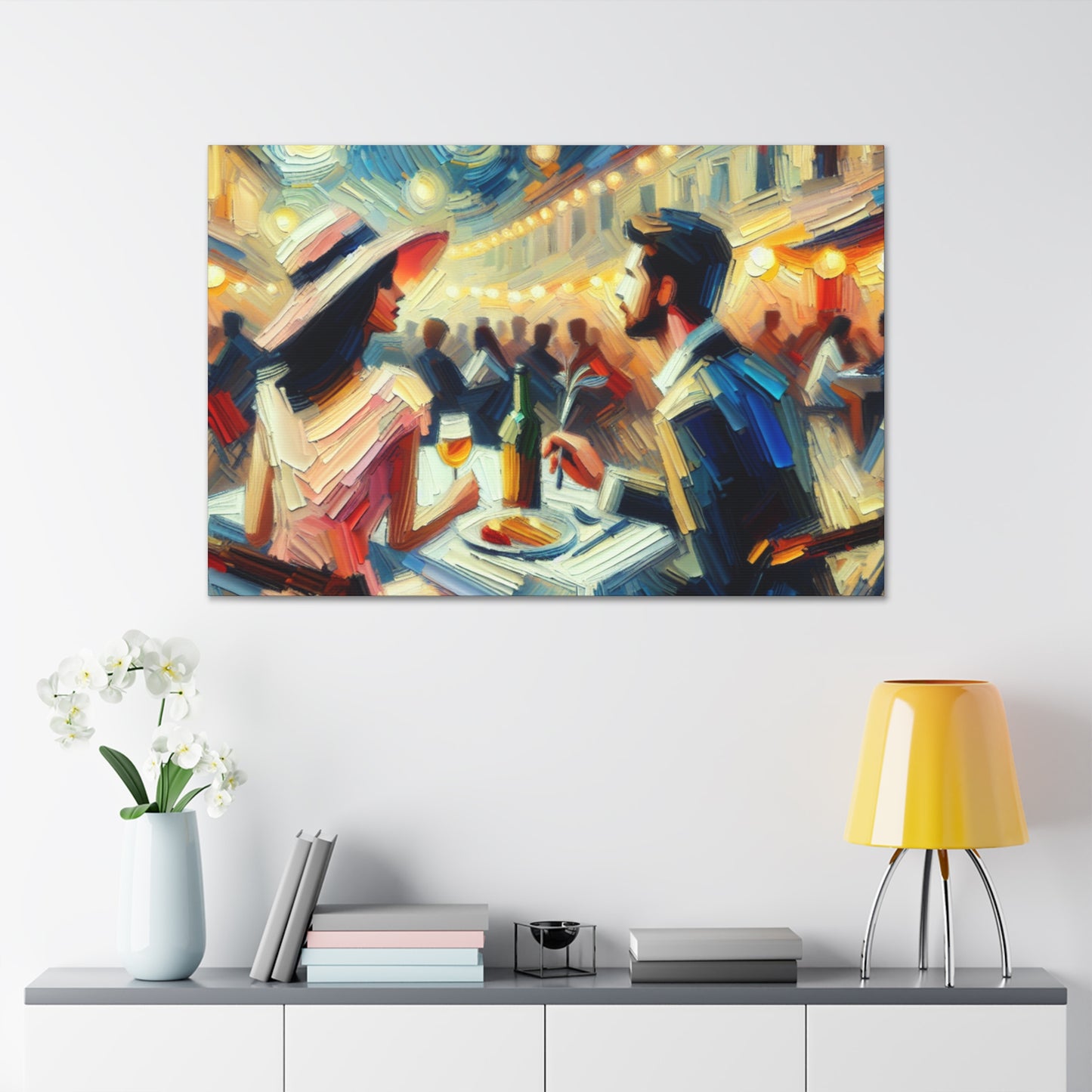 Moonlit Amour Tango Passion - Canvas