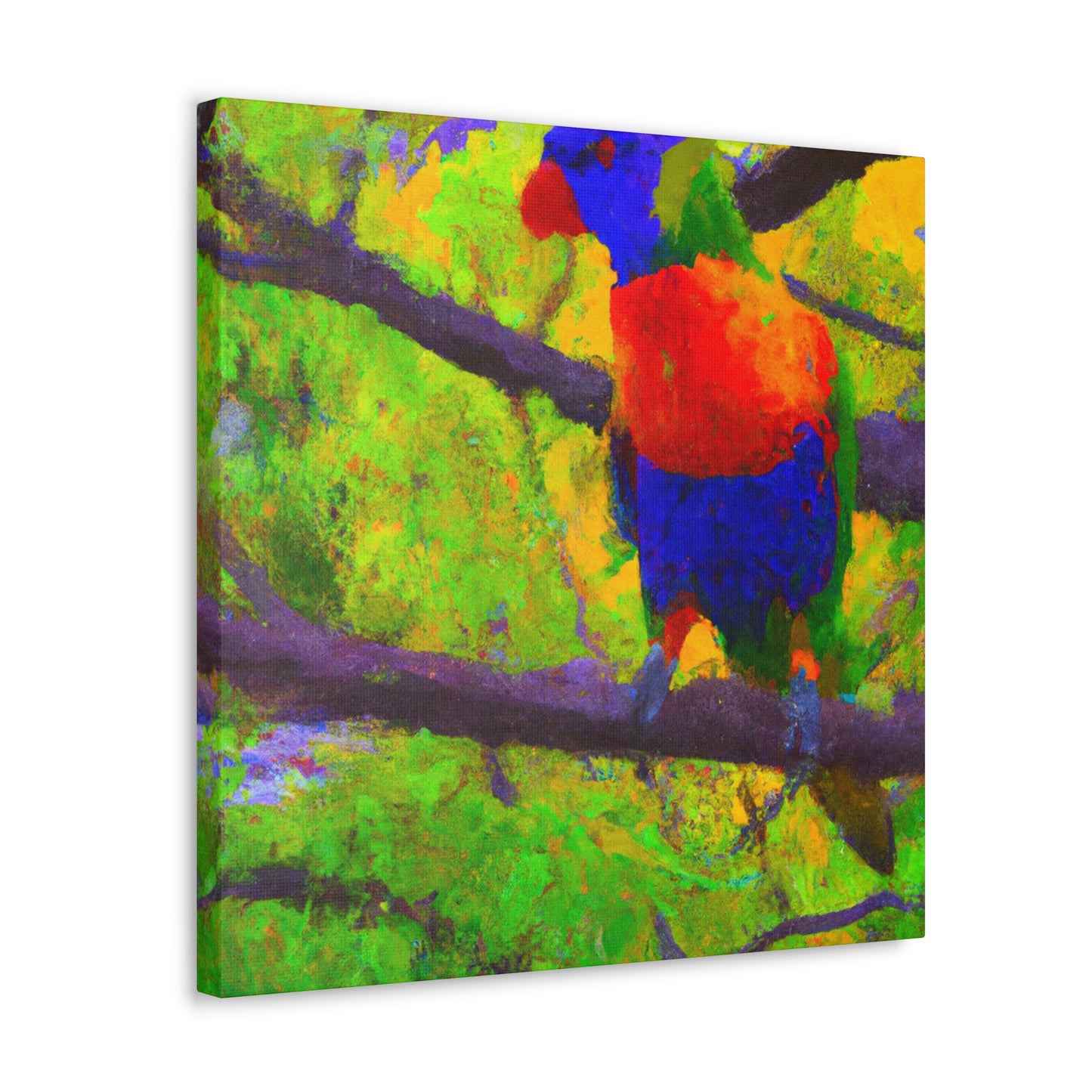 "Rainbow Lorikeets in Bloom" - Canvas