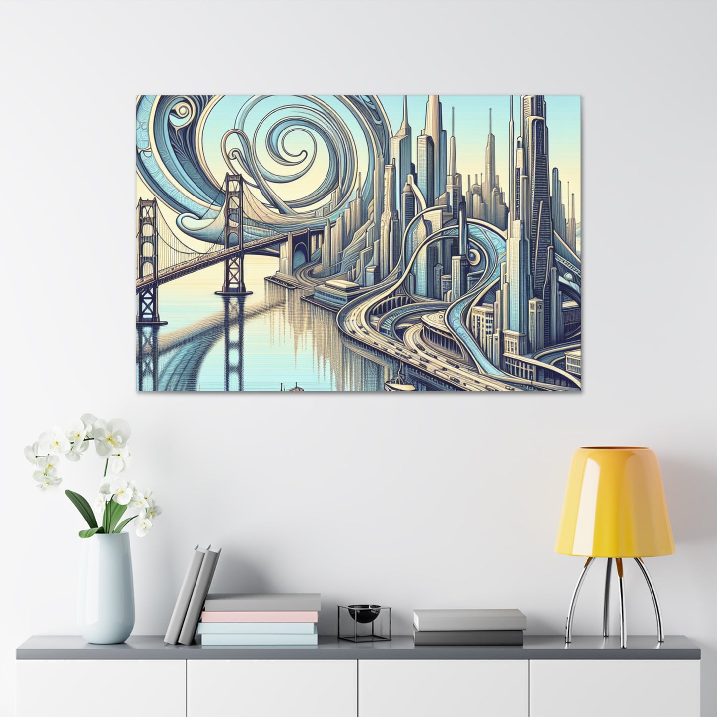 Golden City Whispers - Canvas