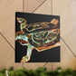 "Box Turtle Deco Dream" - Canvas