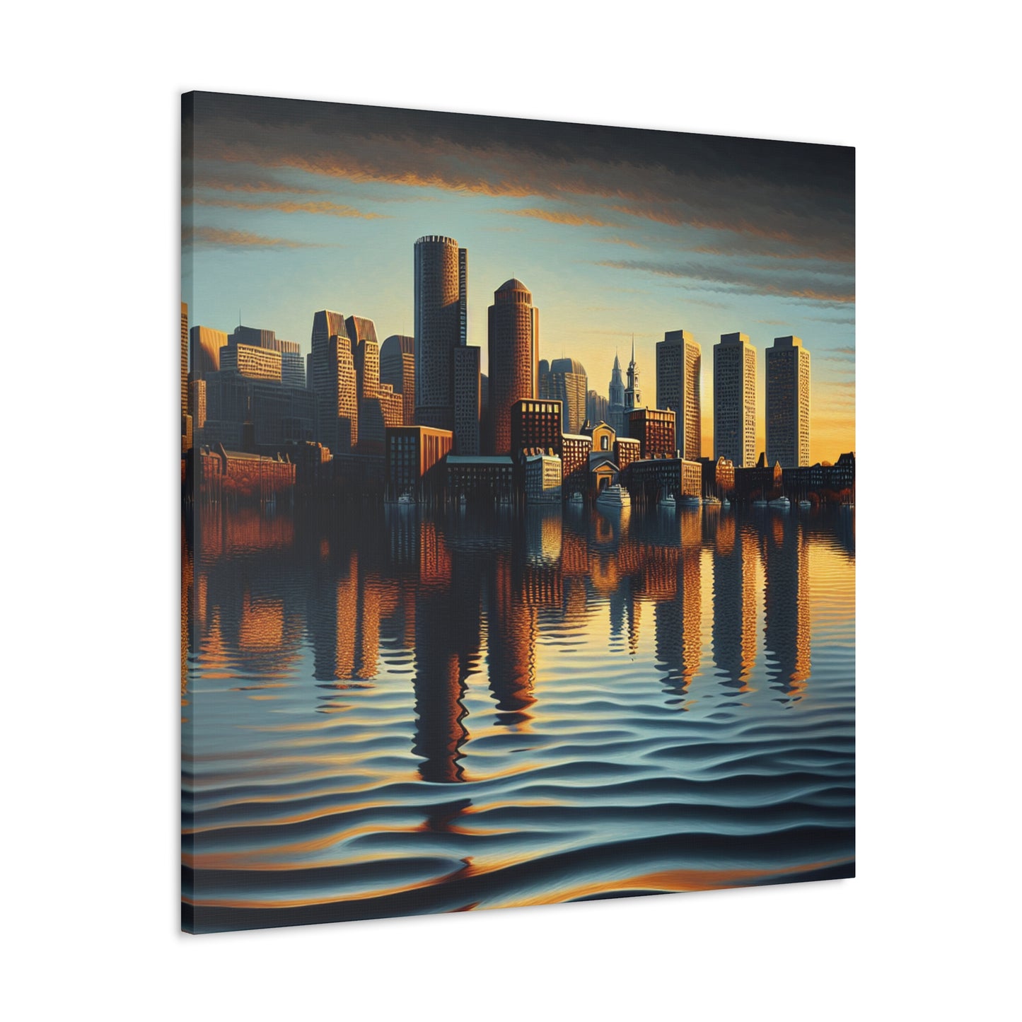 "Cityscape Serenade: Boston" - Canvas