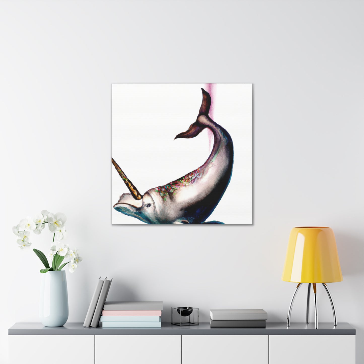 "Mysterious Narwhal Painting" - Canvas