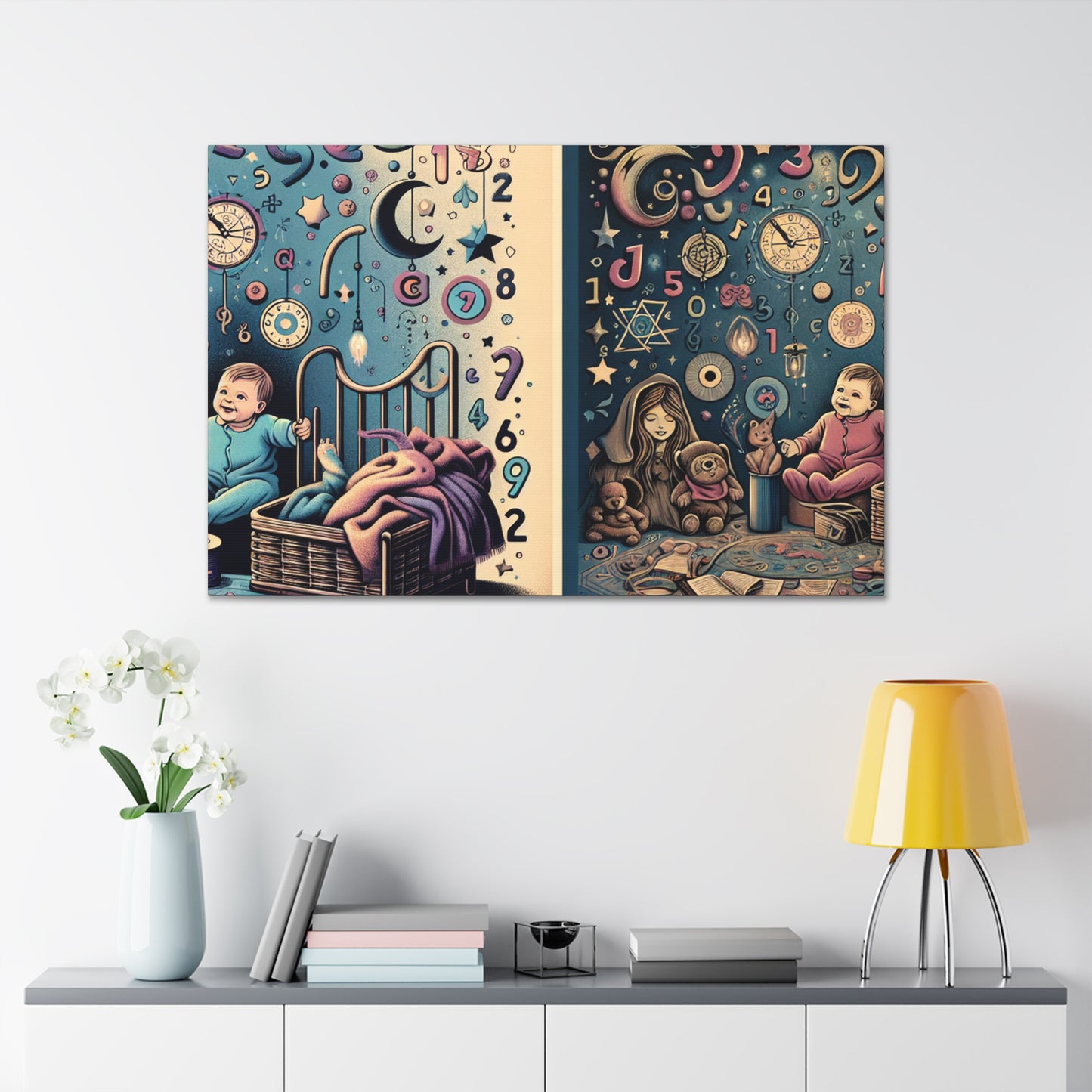 "Whimsical Linguistic Mosaic" - Canvas