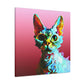 Devon Rex Portrait emot. - Canvas