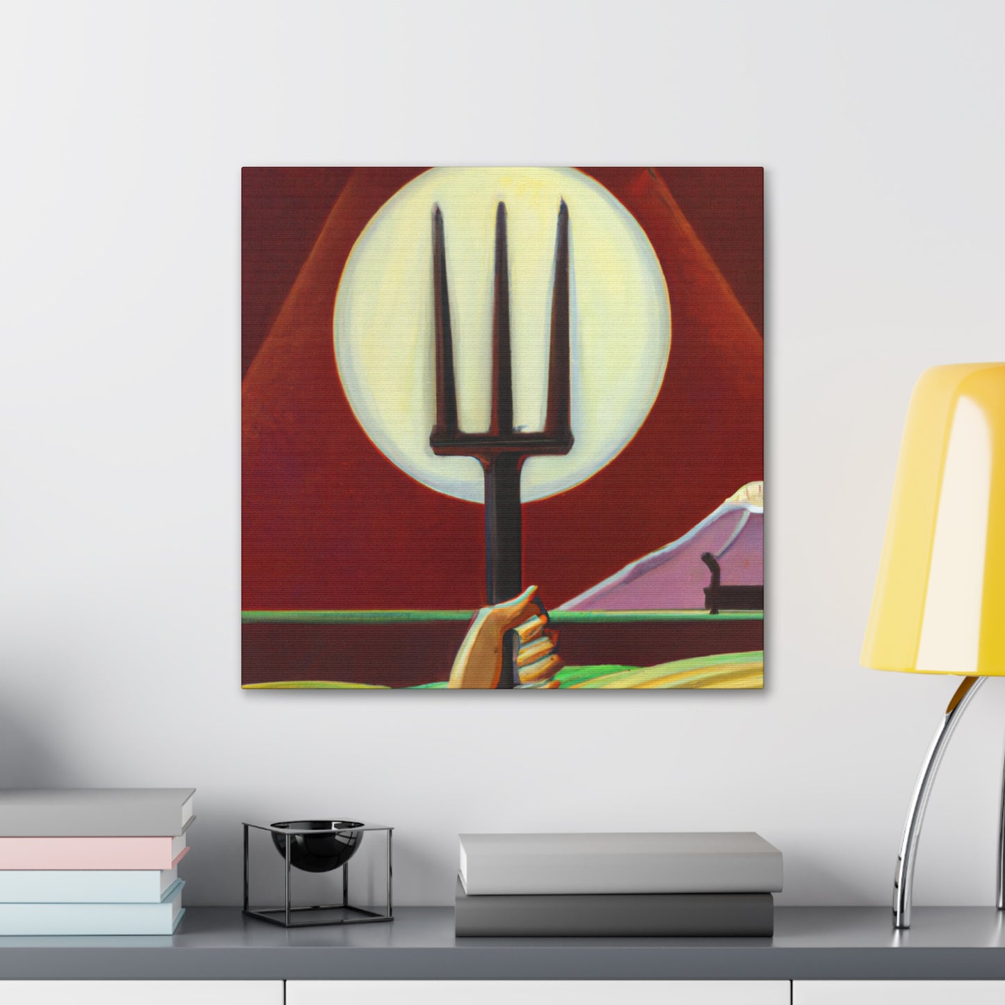 "Sparkling Jazz Pitchfork" - Canvas