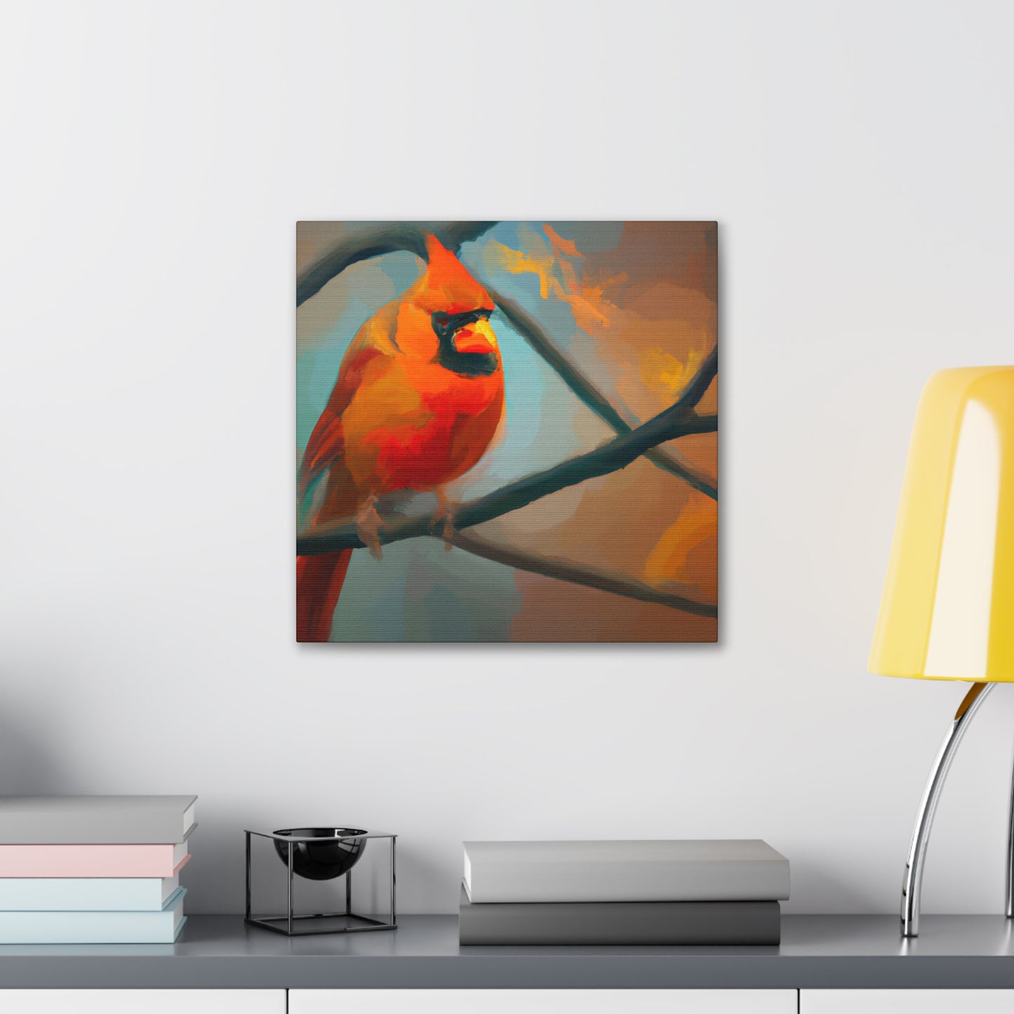 "Cardinal in Snowfall" - Canvas