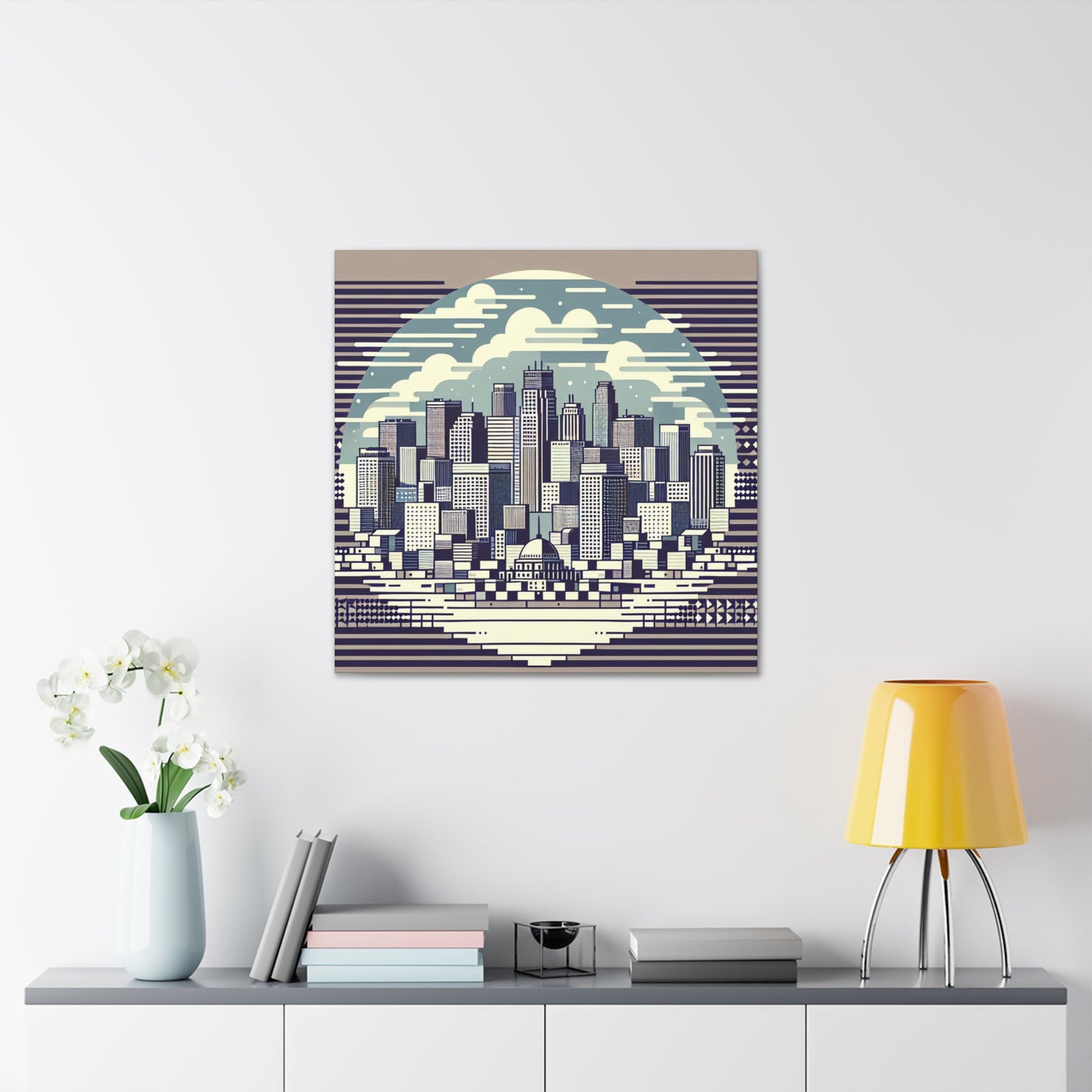 "Urban Symphony, Serene Simplicity" - Canvas