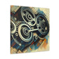 "Mechanical Musings: Crankshaft Symphony" - Canvas