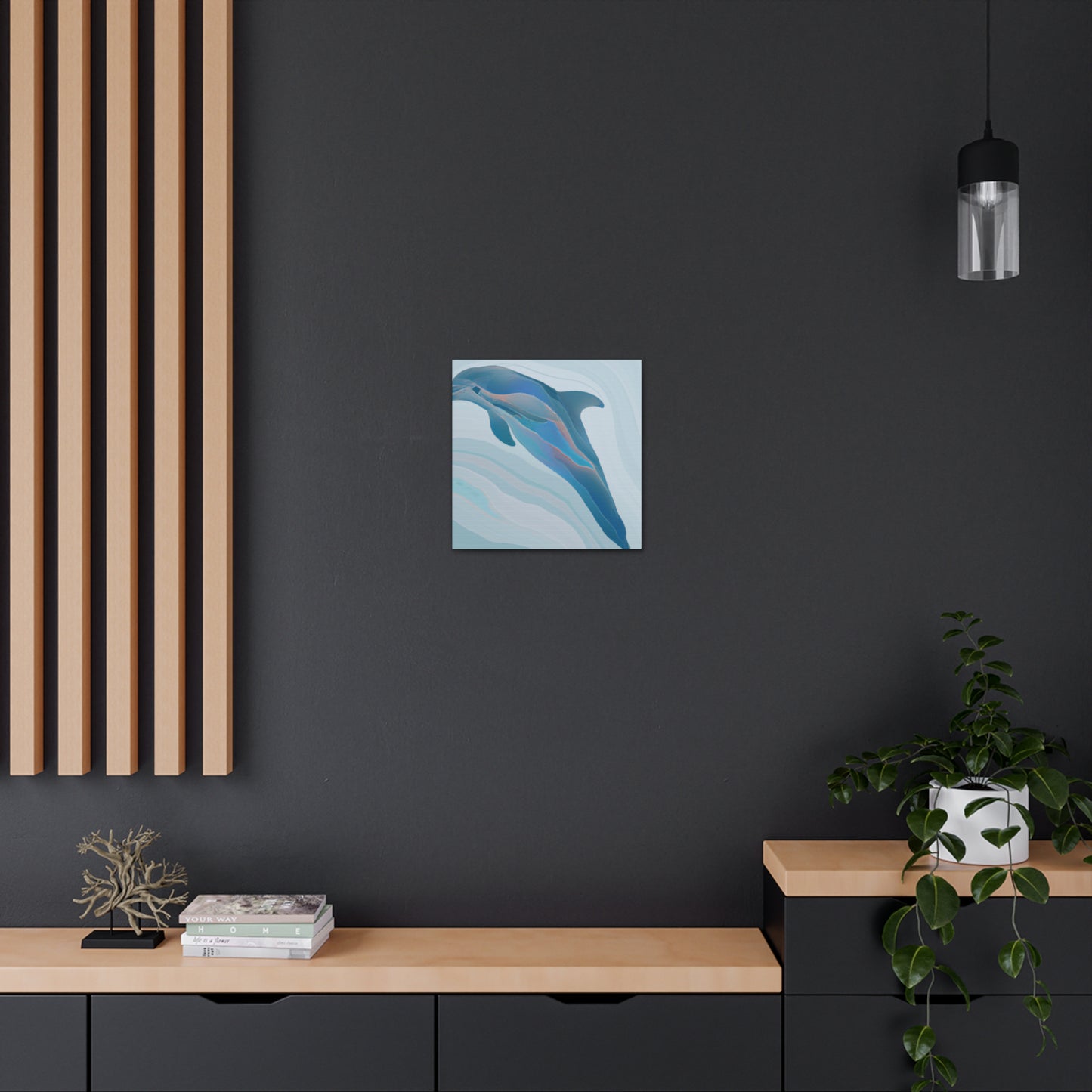 Dolphin's Playful Joy - Canvas