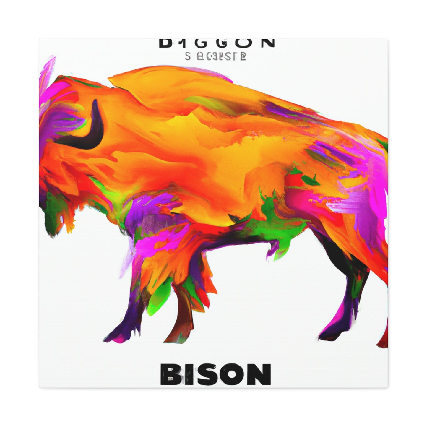 "Bison in Technicolor" - Canvas