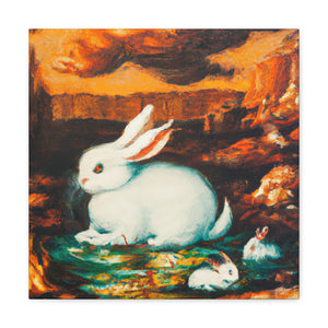 Rabbit in Neoclassicism - Canvas