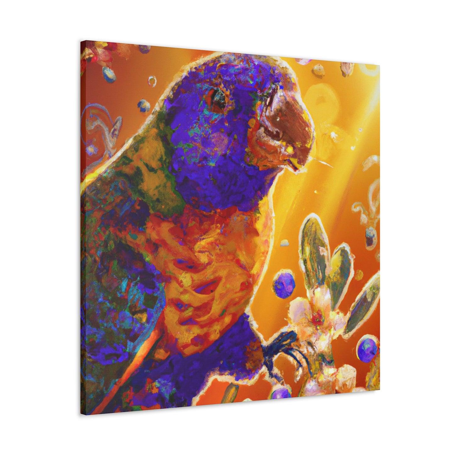 "Rainbow Lorikeet Portrait" - Canvas