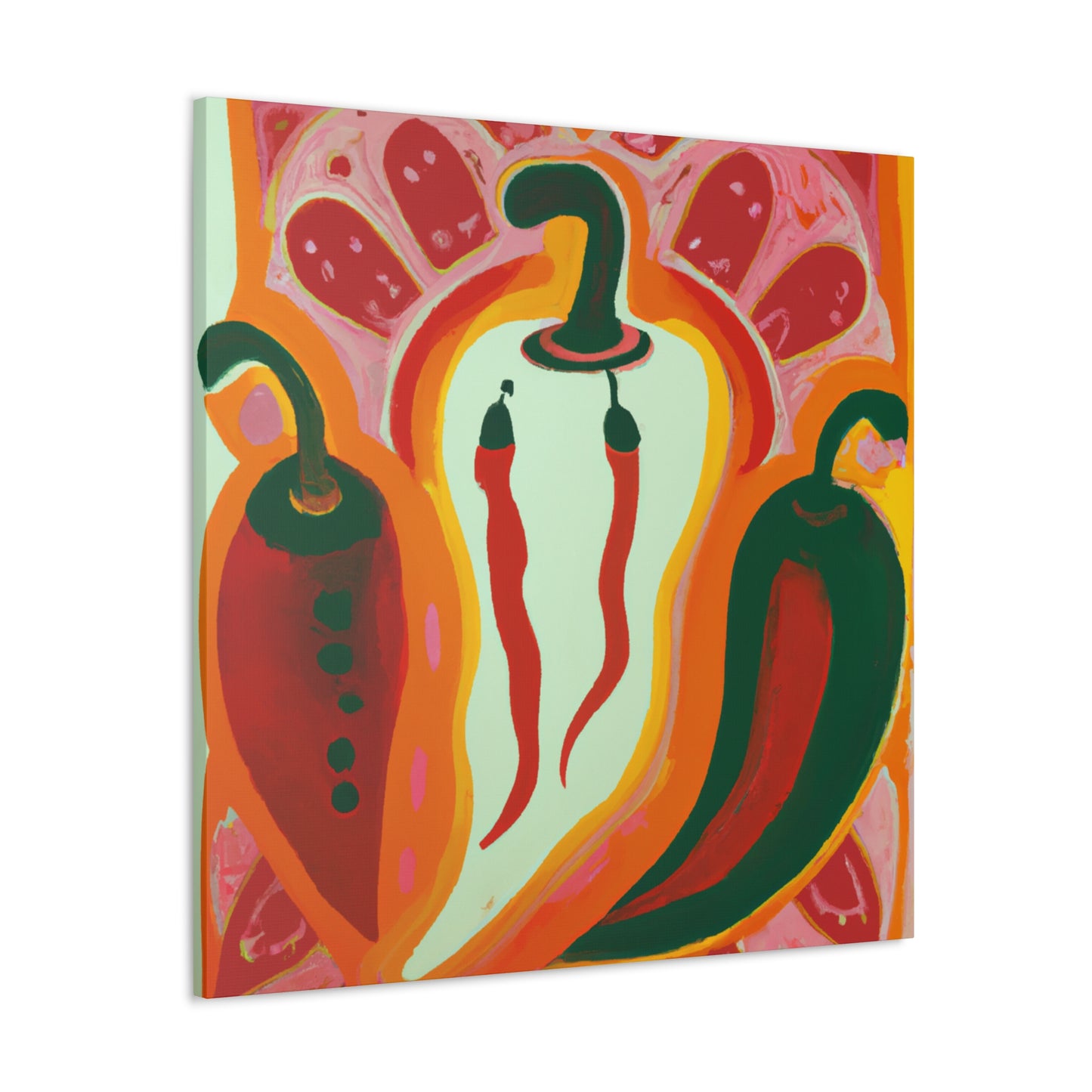 "Colorful Harvest Peppers" - Canvas