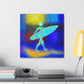 Surfer in Art Deco - Canvas