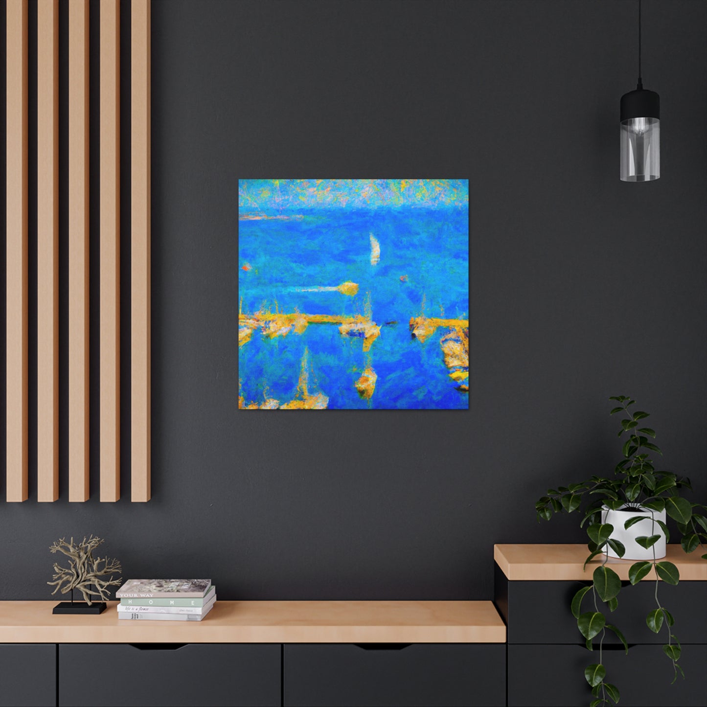 Marina in Impressionist Light - Canvas