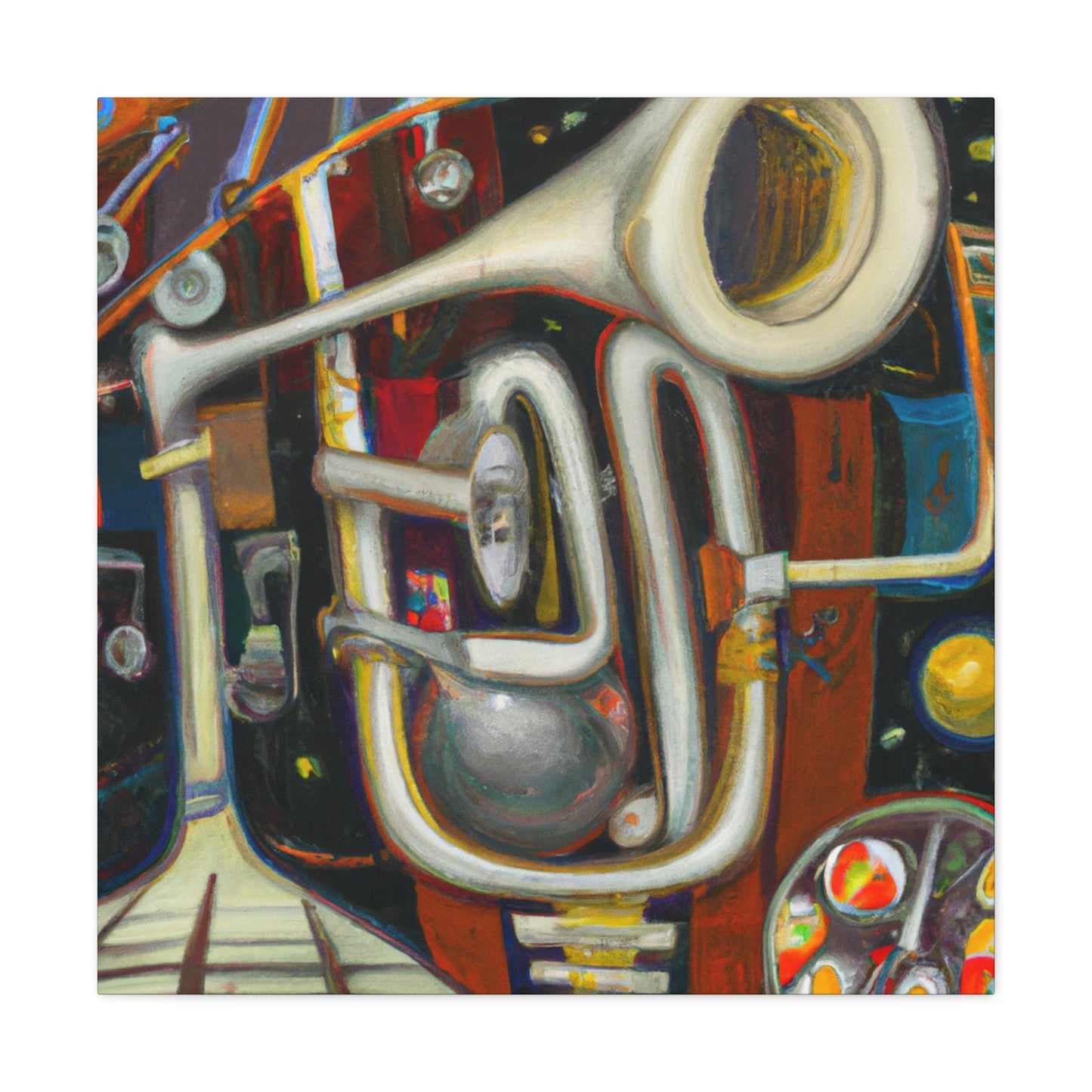 "Brassy Surreal Trumpet" - Canvas