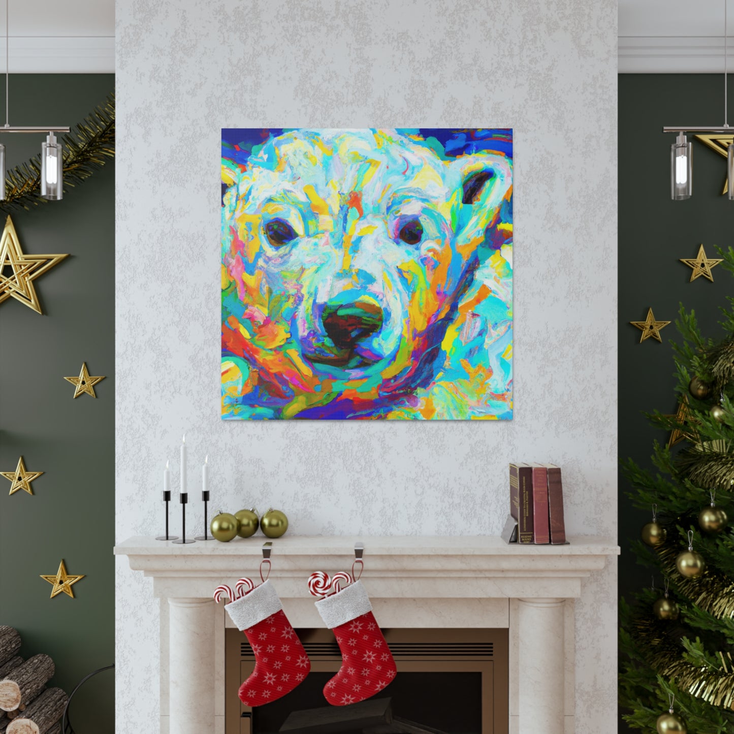 Polar Bear in Fauve - Canvas